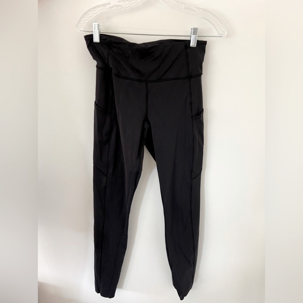 LULULEMON Fast and Free High Waisted Black Leggings with Pockets